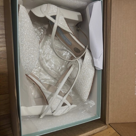 Elegant White Wedding Heels Charlotte Mills - Picture 10 of 14